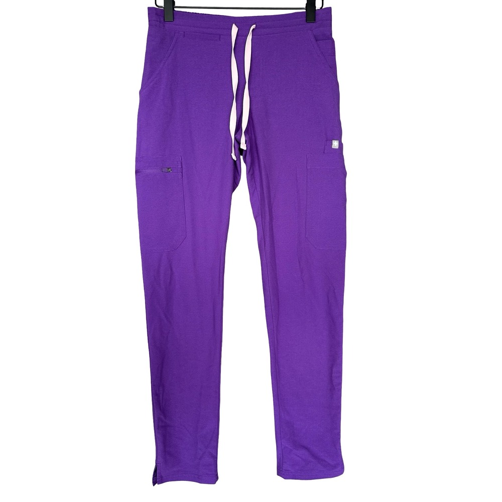 Figs Yola High-Rise Skinny Ultra Violet Anti-Wrinkle Scrub Trouser Size XXS - Picture 4 of 12